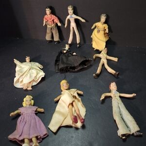 Antique ,rubber Bendable Dolls